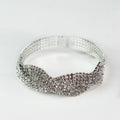 4 Row Rhinestone Cuff w/ Twist Center