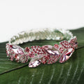 Marquis & Pave Petals Coil Cuff Bracelet