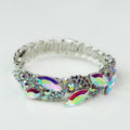 Marquis & Pave Petals Coil Cuff Bracelet
