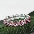 All Square Chunky Rhinestone Stretch Bracelet