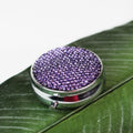 All Rhinestone Top Round Pill Box