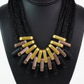 Mesh & Chain Loops Statement Necklace