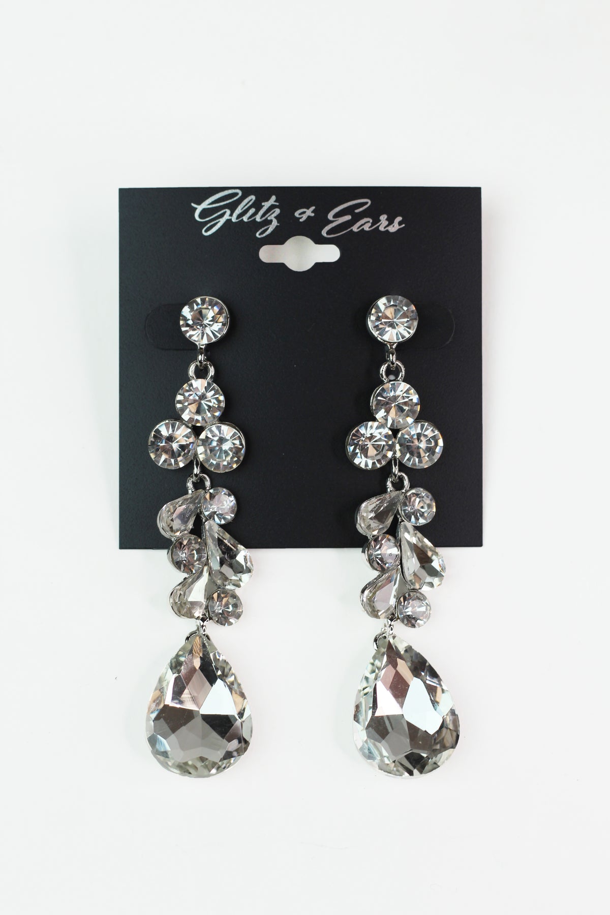 Gemstone Linked Clusters w/ Teardrop Dangling Earrings