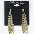 All Pave Long Tree Shaped Earrings