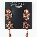 Teardrops & Marquis 3 Part Dangling Earrings