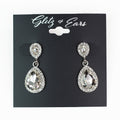 Pave Trimmed Teardrops Earrings