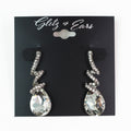 Pave Squiggle Teardrop Earrings