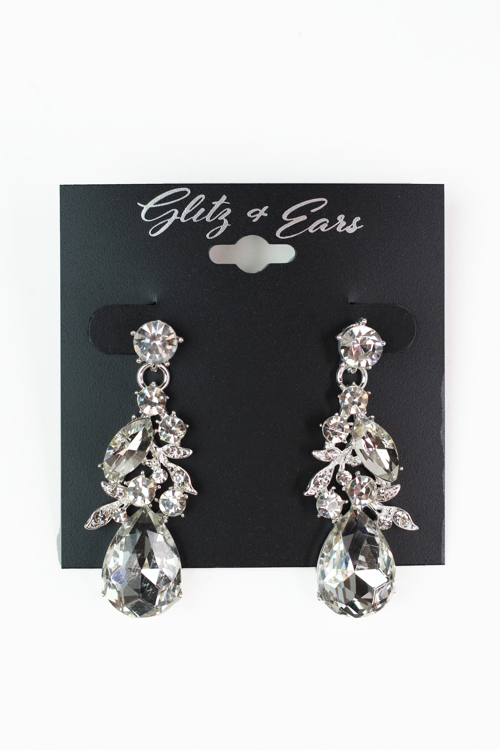 Round & Marquis Leaf w/ Teardrop Earrings