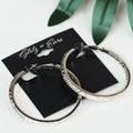 Faded Rhinestone Large Lever Back Hoop