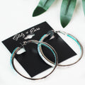 Faded Rhinestone Large Lever Back Hoop