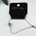Rhinestone Evil Eye Pull Bracelet