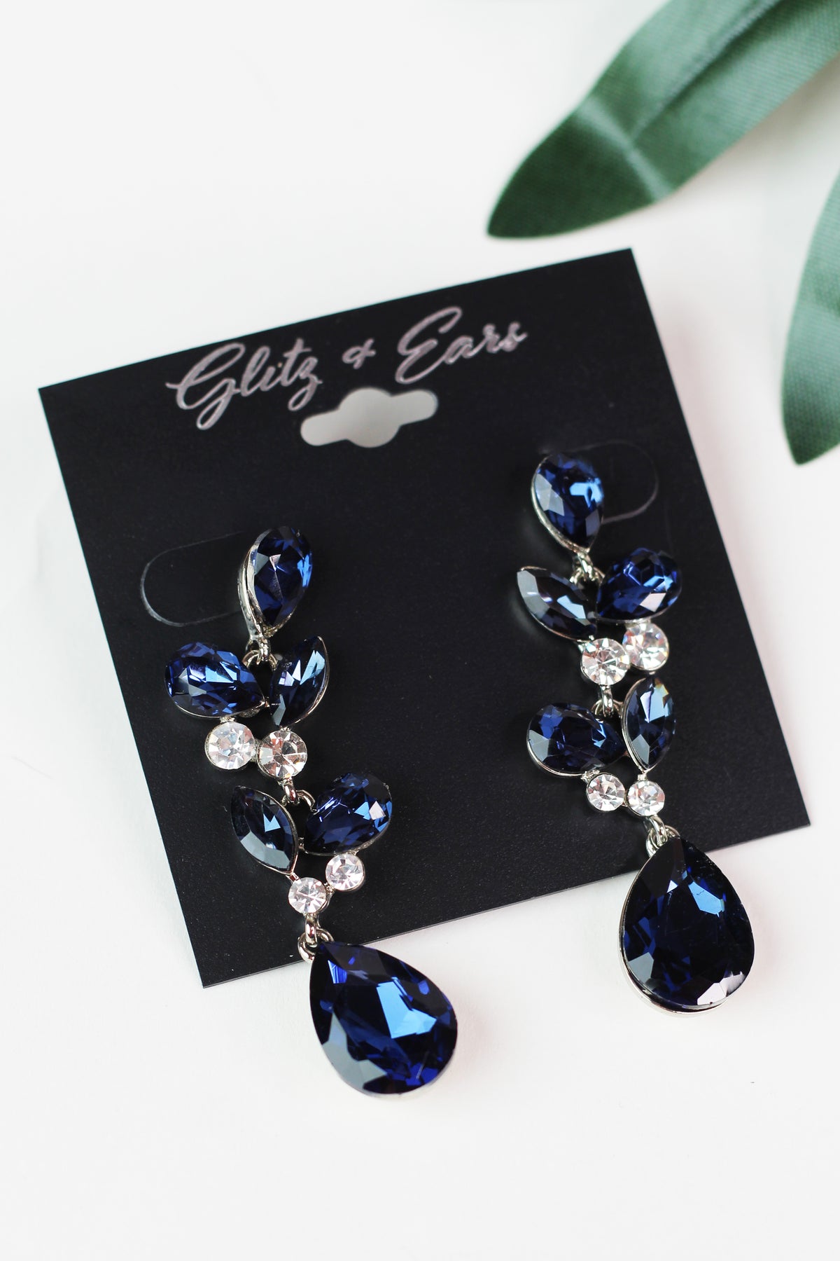 Almond Teardrop & Two Stone Stagger Teardrop Earring
