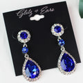 Flower, Circle Stone, Teardrop with Trim Earring