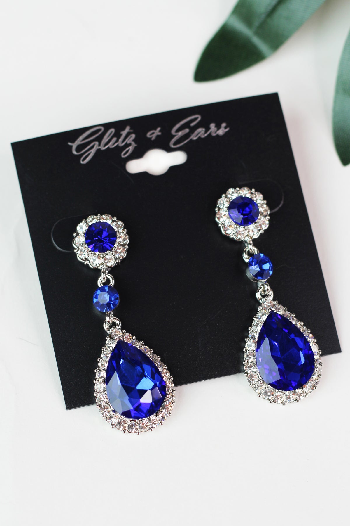 Flower, Circle Stone, Teardrop with Trim Earring