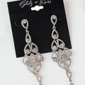 1-2-3-2-1 Teardrop with Rhinestone Trim Earring