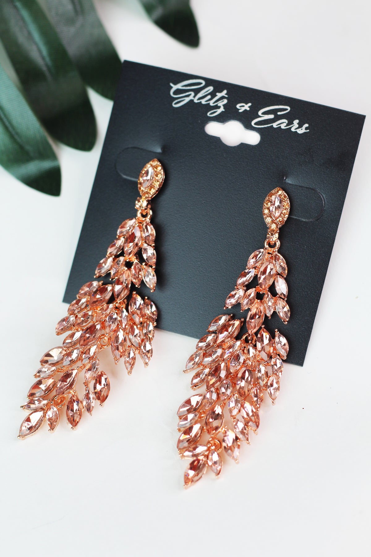 XS Almond Stones Long Earring
