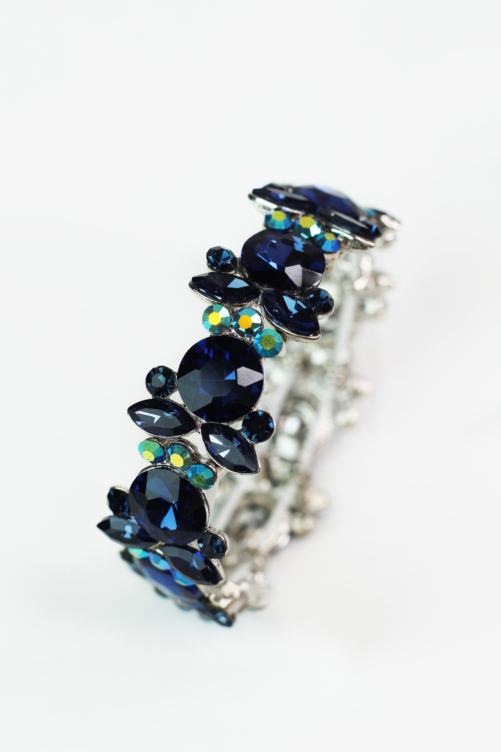 Round Marquis & AB Clusters Stretch Bracelet