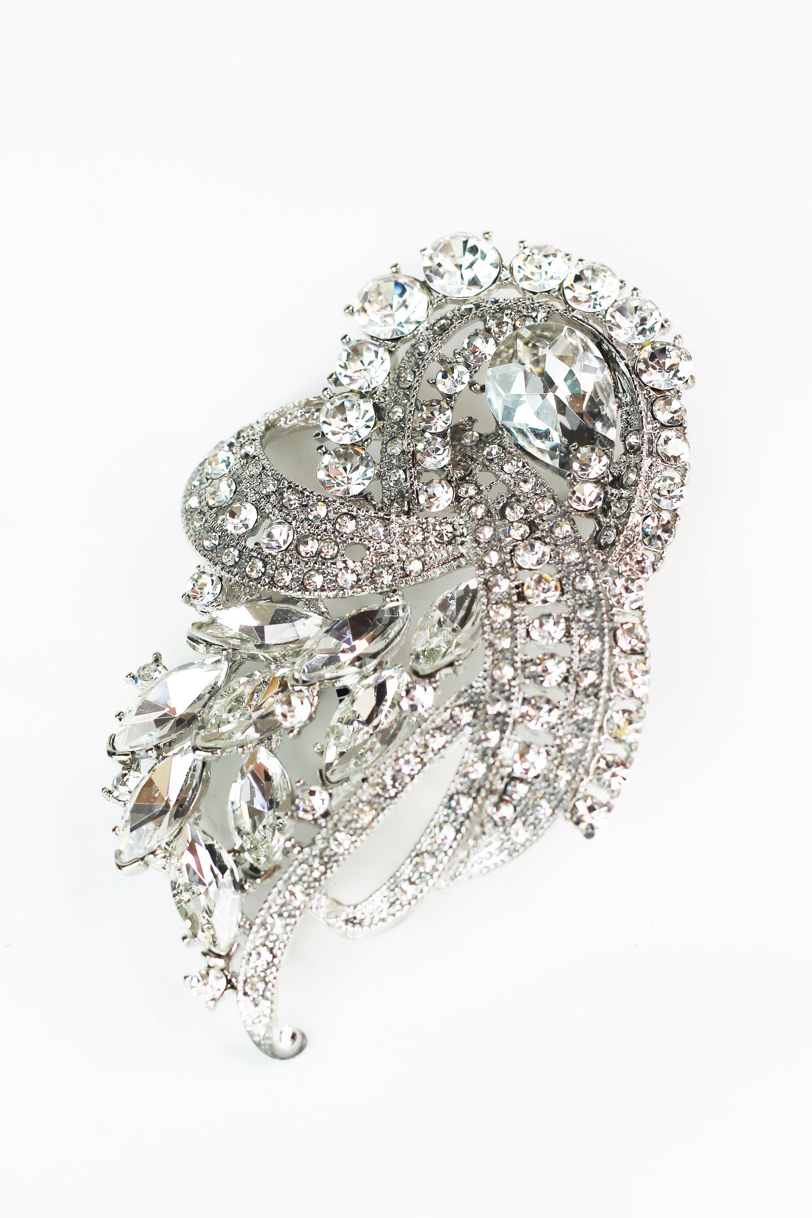 Stone Arch Teardrop Almond Bottom XL Brooch