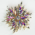 Marquis Bursts Center Cluster Flower Brooch