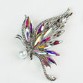 Marquis & Rhinestone Insect w/ Pearl Head Brooch