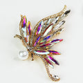 Marquis & Rhinestone Insect w/ Pearl Head Brooch