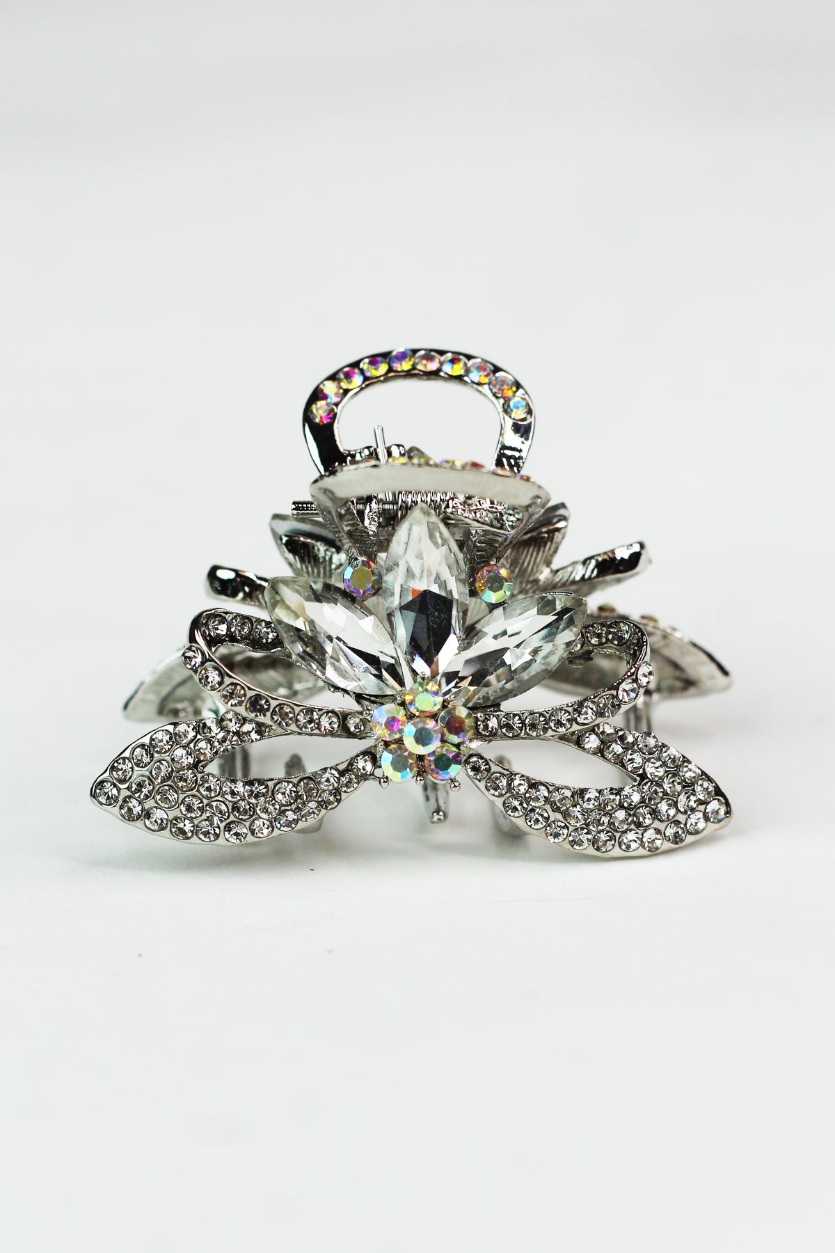 Sm. Rhinestone Flower Hair Claw