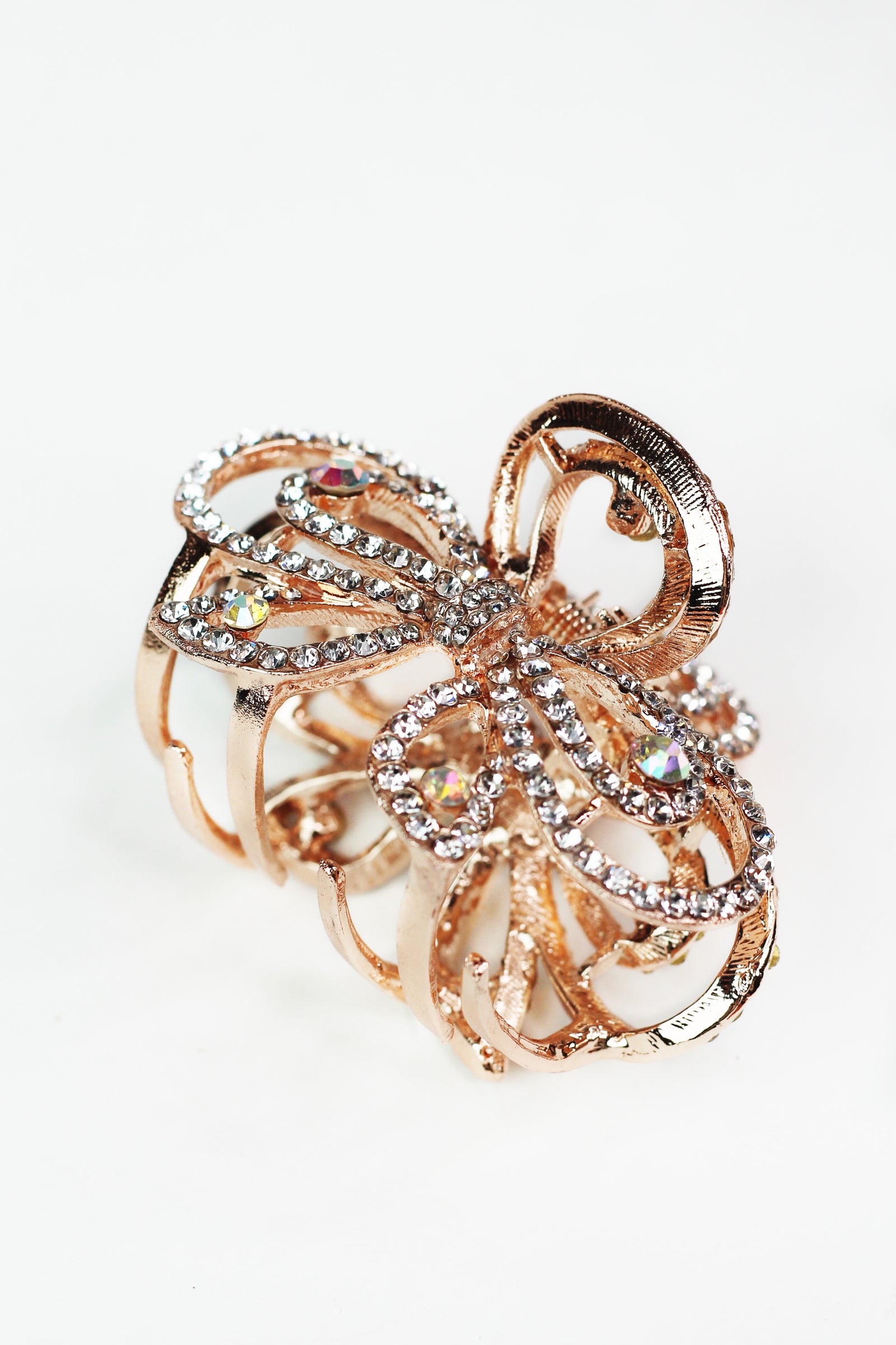Sm. Rhinestone Bow Hair Claw