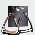 Thick Hollow Metal Triangle Open Hoop Earrings