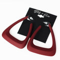 Thick Hollow Triangle Open Hoop Earrings