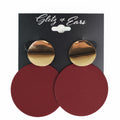 Metal & Matte Circles Earrings