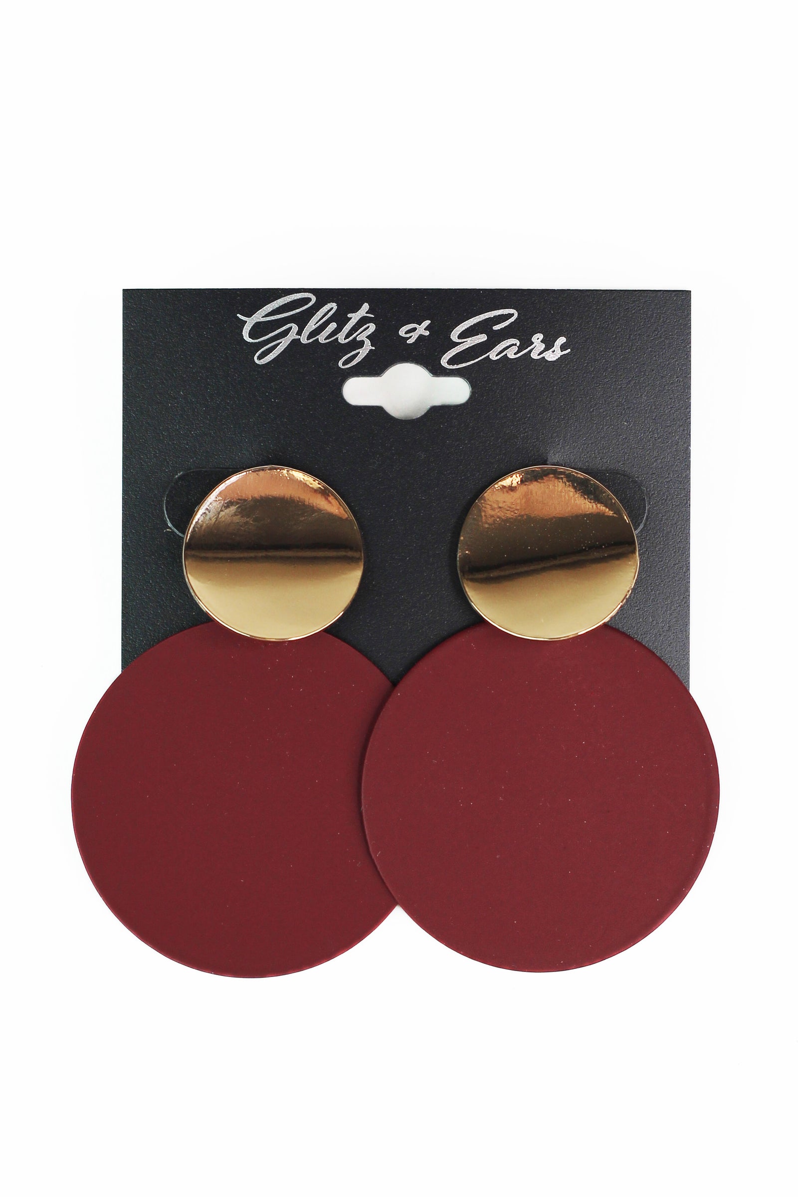 Metal & Matte Circles Earrings