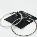 Lg. Thin Rhinestone Lever Back Earrings