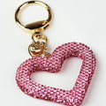 Rhinestone Heart Purse Charm