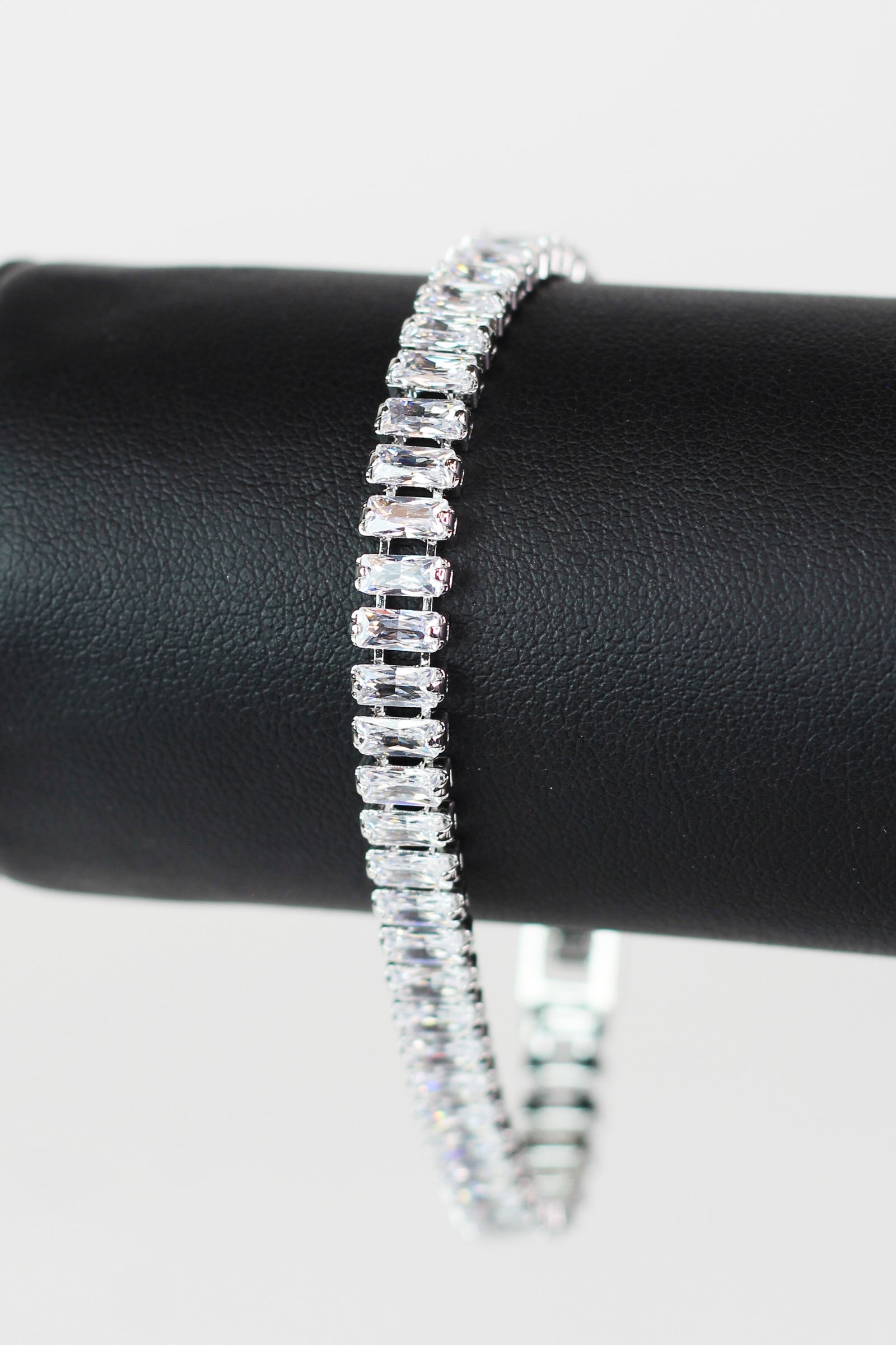 All Baguette Rhinestone Tennis Bracelet