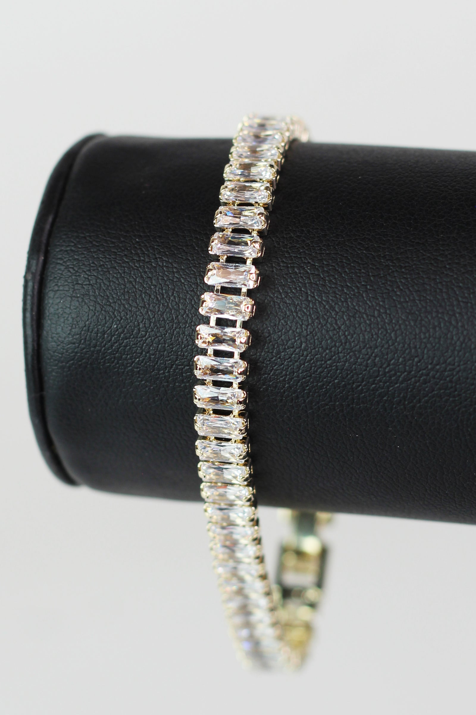 All Baguette Rhinestone Tennis Bracelet