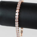 All Square Rhinestone Tennis Bracelet