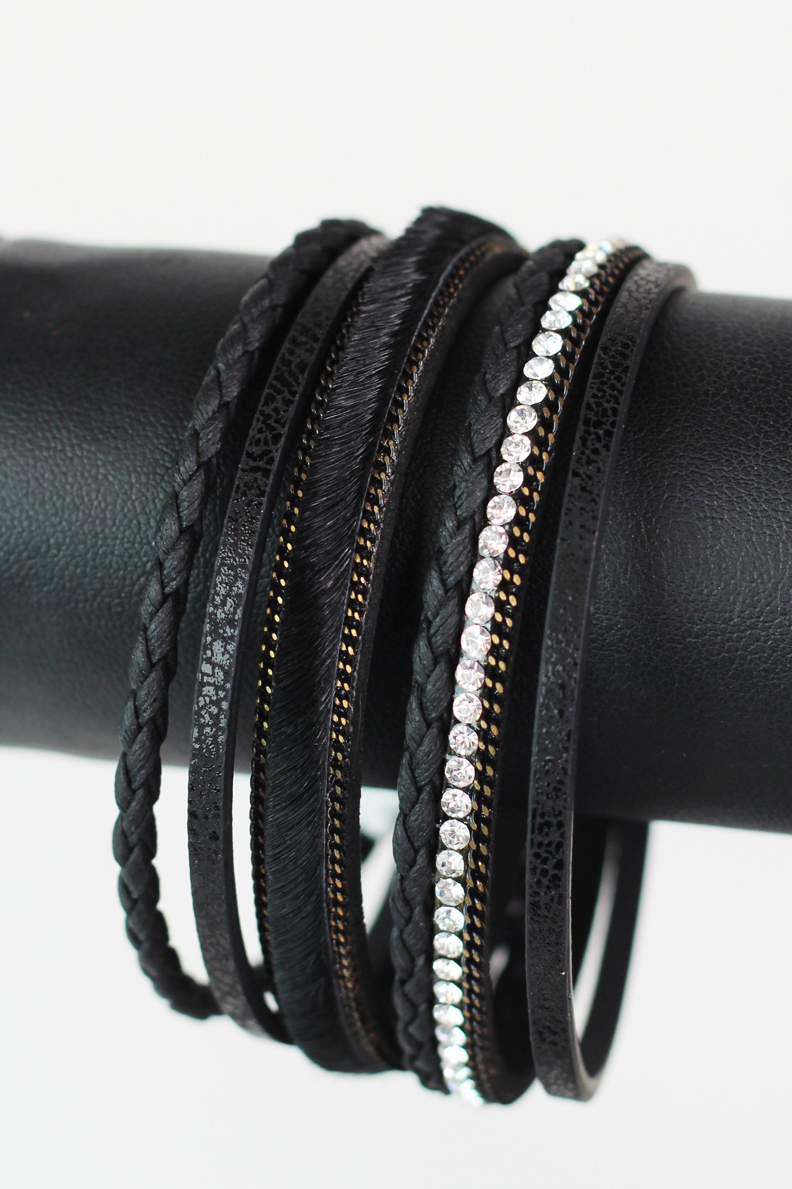 Strips Ropes & Stones Magnetic Bracelet