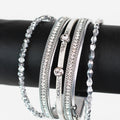 Strips Beads Stones & 2 Sliders Magnetic Bracelet