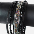 Barrel Beads Strips & Stones Magnetic Bracelet