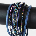 Barrel Beads Strips & Stones Magnetic Bracelet