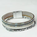 Thin Beads Strips Chains & Stones Magnetic Bracelet