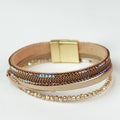 Thin Beads Strips Chains & Stones Magnetic Bracelet
