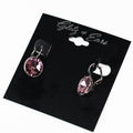 Large Stone Lever Back Silver Earring