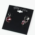 Large Stone Lever Back Silver Earring