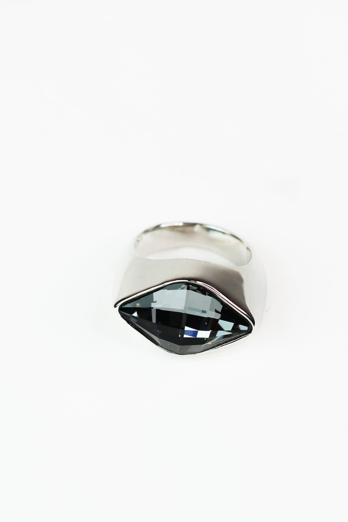 Large Sideways Diamond Stone Ring