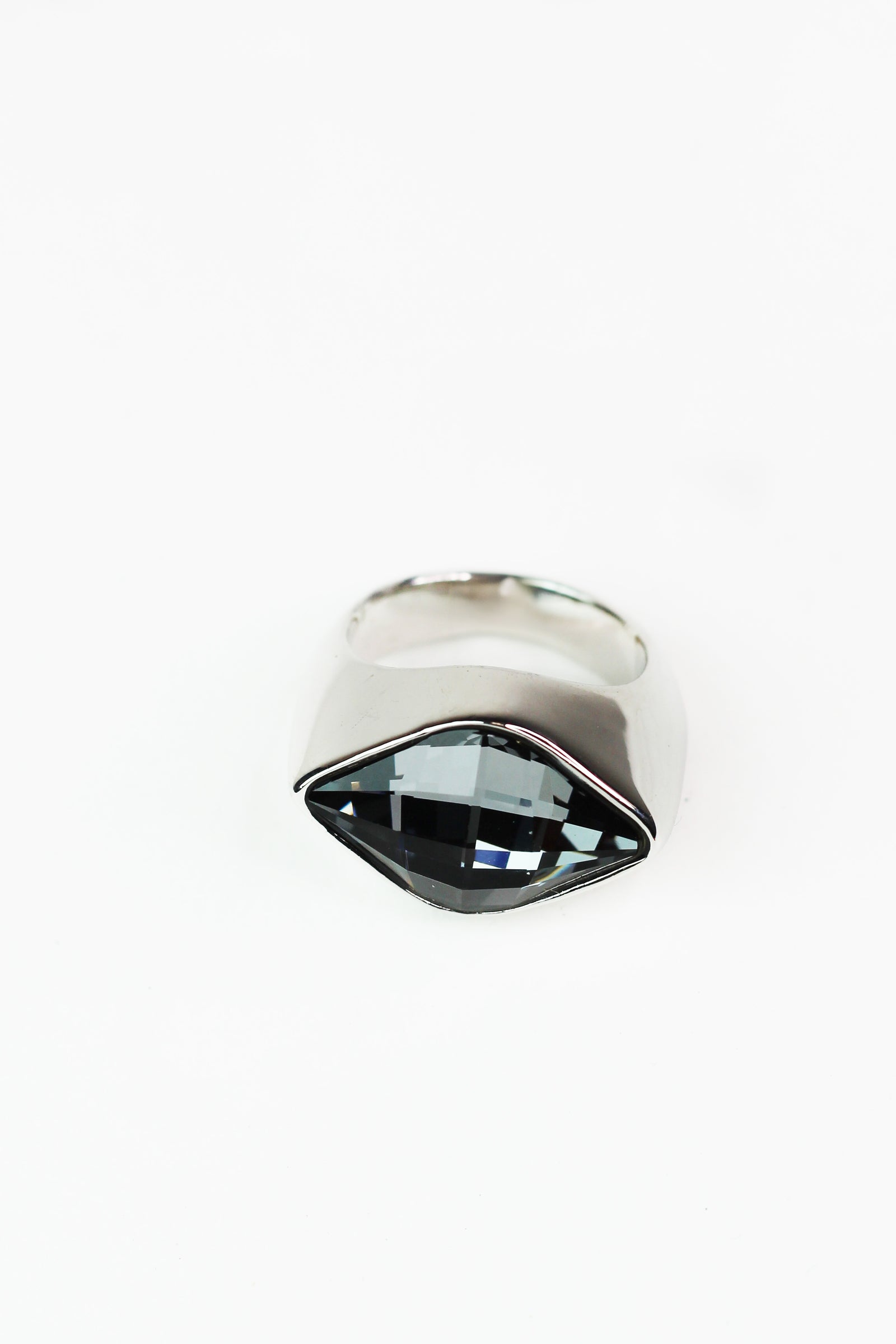 Large Sideways Diamond Stone Ring