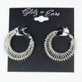 Metal Cage Lever Back Hoop Earrings