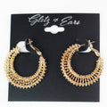 Metal Cage Lever Back Hoop Earrings