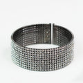 10 Row Rhinestone Cuff Bracelet