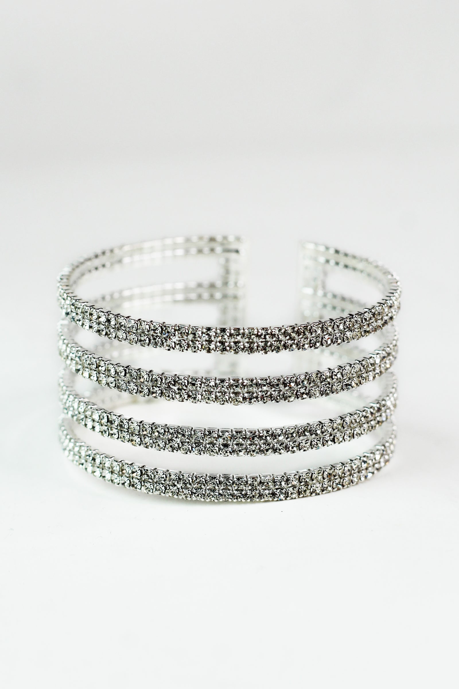 4 Spaced Double Stone Row Cuff